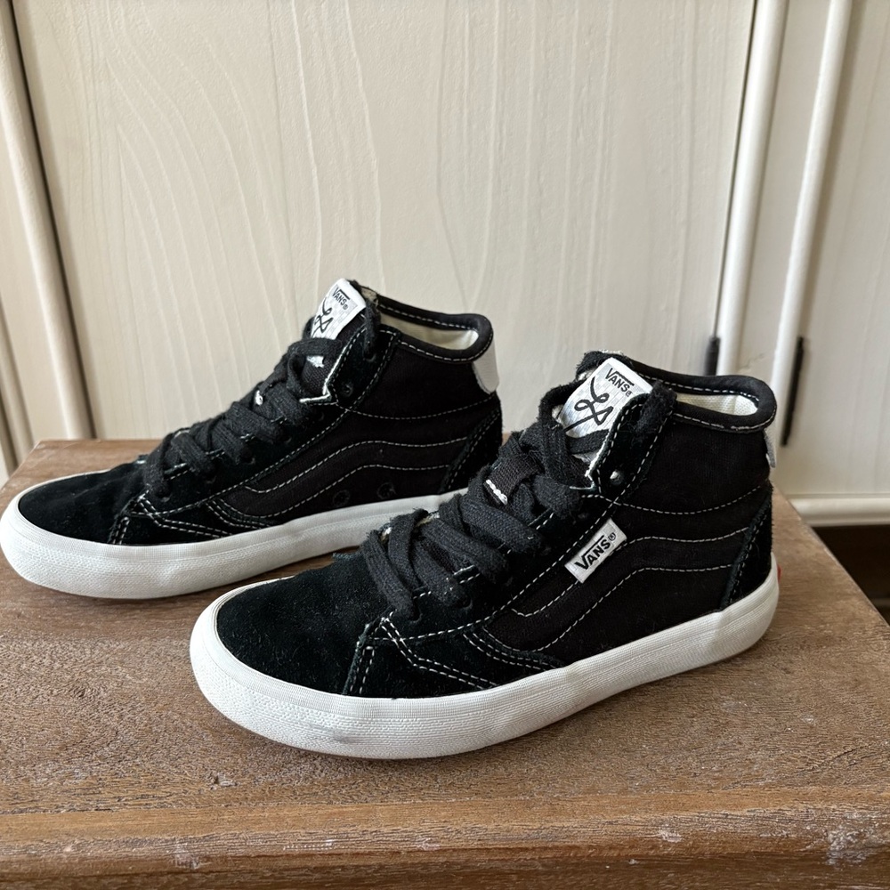 Vans Kids Black and White Sneakers